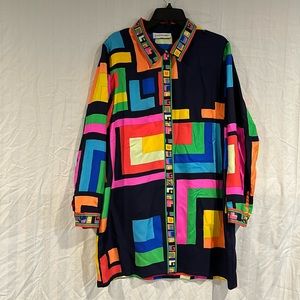 Vintage Leonard Paris button down tunic - size 46